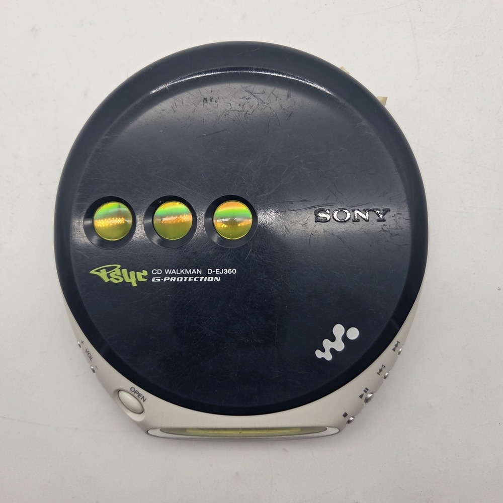 Sony D-EJ360 Navy Blue CD Walkman Discman PSYC G-Protection Tested Working Y2K